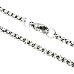Roadster Lifestyle Co. Silver-Toned Men Edge Bar Pendant with Chain image 2