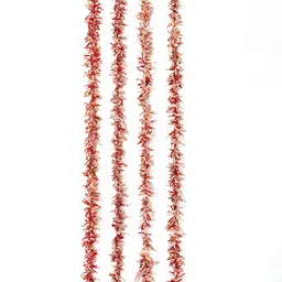 Contrast Living Maroon & White 4 Pieces Textured Hanging Tinsels Festive Decor-picture-12