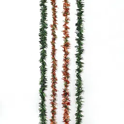 Contrast Living Green & Orange 4 Pieces Textured Pure Cotton Hanging Tinsels Festive Decor-image-70