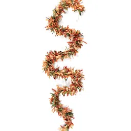 Contrast Living Orange & Red 4 Pieces Textured Hanging Tinsels Festive Decor image 4