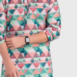 SHIWAM ETHNIX Men Green Printed Regular Straight Cotton Kurta image 2