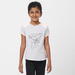 domyos Girls' Breathable T-Shirt - Light Grey Print-picture-48