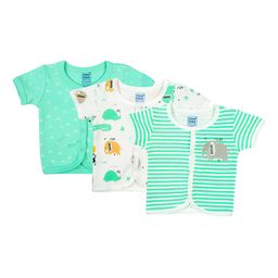 MeeMee Boys Infant Kids Pack Of 3 Printed Cotton Jhablas-picture-3