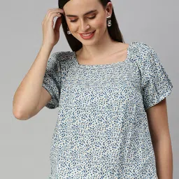 SHOWOFF White Animal Print Top image 5