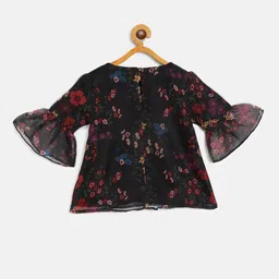 KidsDew Black Floral Print Top image 2