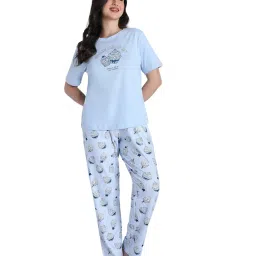 Zivame Women Cup Cake Knit Poly Orchid Tint T-Shirt and Pyjama-picture-34