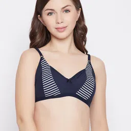Clovia Navy Blue & White Everyday Bra Lightly Padded-image-64