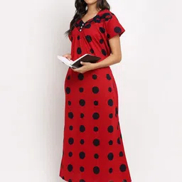 Secret Wish Red Printed Maxi Nightdress image 5