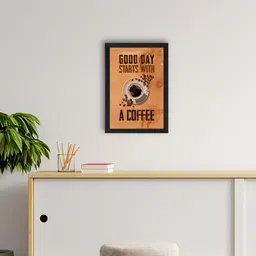 eCraftIndia Rust & Black Motivational Quotes Satin Matt Texture UV Wall Art Painting-picture-14