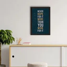 eCraftIndia Teal & White Motivational Quote Painting Wall Art-image-42