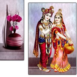 PnF Mauve & Red 3 Pieces Religious Wooden Paintings Wall Art-picture-31