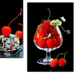 PnF Black & Red 3 Pieces Wooden Painting Wall Arts-picture-16