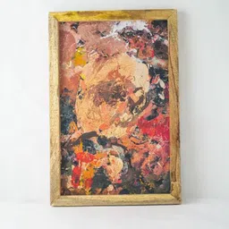 The Decor Mart Beige & Red Colorpop Canvas Painting Framed Wall Art image 2