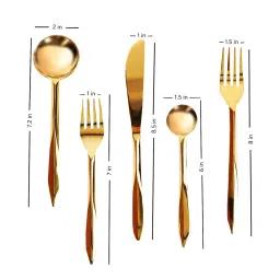 nestroots Pinnacle Precision: Set of 5 Cutlery with Pointed Handles image 2
