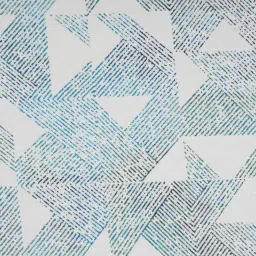 maspar Blue Geometric Print 200 TC Cotton King Size Bed Sheet with 2 Pillow Covers Eclectic Geo Collection image 4