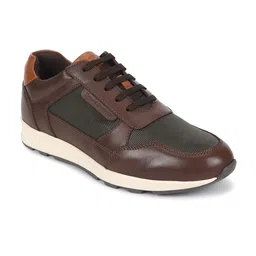 Royal Enfield Men Thump Textured Leather Sneakers-picture-30