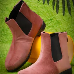 BAESD Girls Mid Top Suede Chelsea Boots-image-1