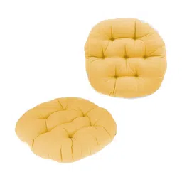 Mom's Moon Yellow 2 Pieces Round Shaped Chair Pads image 4