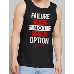 Juxar Printed Cotton Gym Vests JXR-016SAN-BK-XS image 2