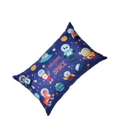 Emerald Blue and Red 2 Pcs Astronaut Printed Floor Cushions image 4