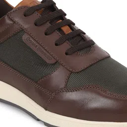 Royal Enfield Men Thump Textured Leather Sneakers image 4