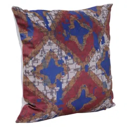 Myntra Elegant Homes Blue & Red Set of 5 Ethnic Motifs Velvet Square Cushion Covers image 5