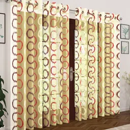 Story@home Set of 4 Multicoloured Embroidered Imagica Collection Sheer Polyester Door Curtains-picture-26