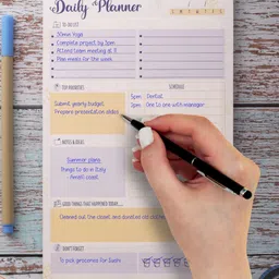 Doodle A5 Undated Daily Planner Notepad with 50 Tear-Off Planning Sheets - Daily Pad 01-picture-15