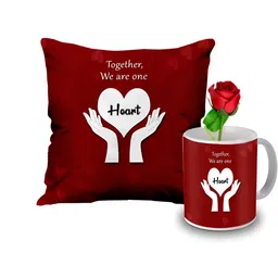 ME & YOU Red & White 3 Pieces Printed Home Gift Set-picture-37