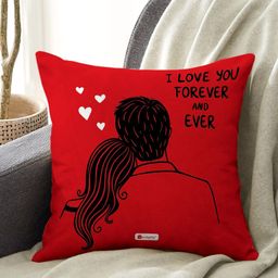 Indigifts Red Valentine Day Gift Printed Pre Filled Cushion-picture-33