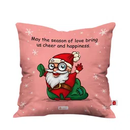 Indigifts Pink & Red Graphic Printed Cushion Cover with Filler image 4