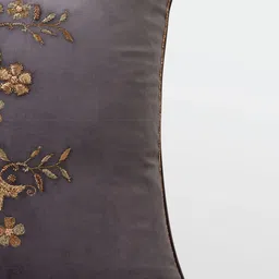 Mirooh Charcoal Embroidered Pre-Filled Cushion image 3