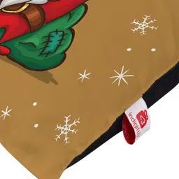 Indigifts Brown & Red Graphic Printed Cushion image 4