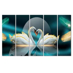 wens Vastu Swan Love Multicolour MDF Art Panels image 3