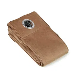 saral home Brown Polyester Solid 9 ft Light Filtering Eyelet Door Curtain image 3