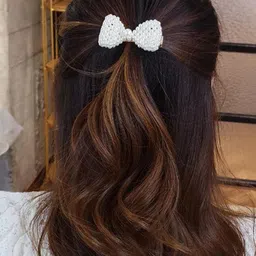 Choko Girls White & Gold-Toned Embellished Alligator Hair Clip-picture-40