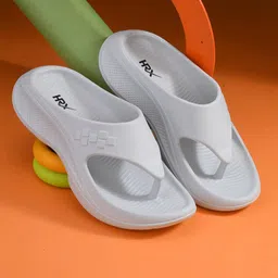 HRX by Hrithik Roshan Men Grey Thong Flip-Flops image 1
