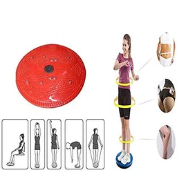 aln ALN® Waist Disc Acupressure with Magnets Reflexology Slimming Abdominal 5 in 1 Tummy Twister Ab Exerciser - RED image 3