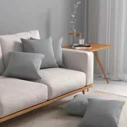 ROSARA HOME Grey Set of 5 Geometric Square Cushion Covers-picture-22