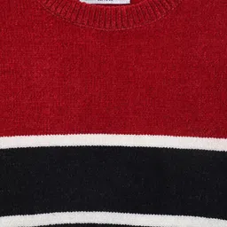 Octave Boys Maroon & Black Striped Pullover image 3