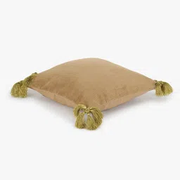 Mezposh Beige Set of 2 Solid Square Cushion Covers image 5