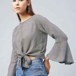 CHIMPAAANZEE Black & White Striped Top-picture-18