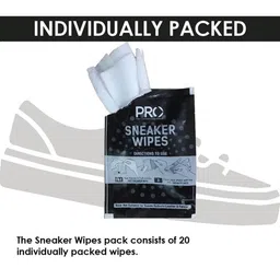 PRO Pack Of 20 Sneaker Cleaning Wipes image 5