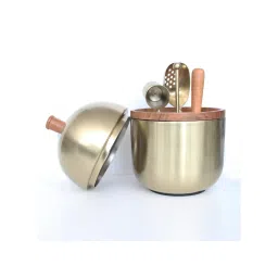 izzhaar Mini Cocktail Gold & Silver Stainless Steel & Brass Barware Set image 4