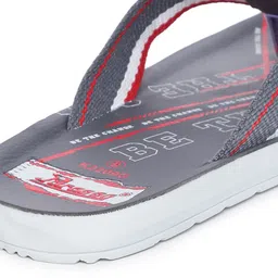 Paragon Men Grey Striped Thong Flip-Flops image 2