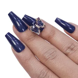 BEROMT Salon Finish Butterfly Charm Press-On False Nail Tips Kit - Shade BFNC19BFC image 2