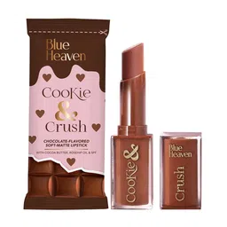 Blue Heaven Cookie & Crush Chocolate-Flavored Soft-Matte Lipstick 3.4g - Chocochip Need image 3