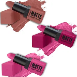 ForSure Intense Matte Velvet Touch Set Of 3 Matte & Long Lasting Lipstick-3.5gm Each image 2