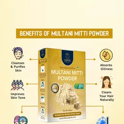 7daysnatural 7 DAYS Natural & Pure Multani Mitti Powder For Face & Hair - 100g image 5