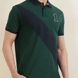 HACKETT LONDON Men Colourblocked Polo Collar Applique T-shirt-picture-56